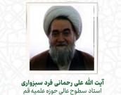 آیت الله علی رحمانی فرد سبزواری