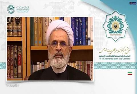 آیت الله اعرافی در وبینار سیوهفتمین کنفرانس وحدت:یکی از موانع انسجام مسلمانان، عدم باور هویت اسلامی است