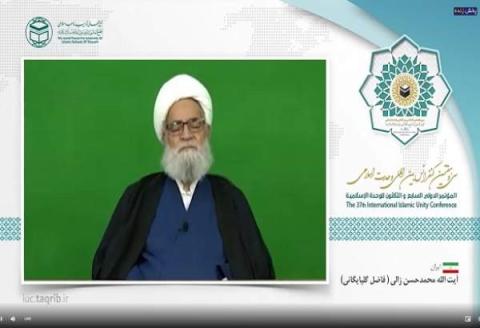 آیت الله زالی در سی‌وهفتمین کنفرانس وحدت: قرآن باید قاعده و پیشوای مسلمانان باشد