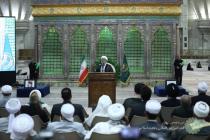 تجدید میثاق میهمانان سی و نهمین کنفرانس بین‌المللی وحدت اسلامی‎‎ با آرمان‌های امام خمینی (ره)